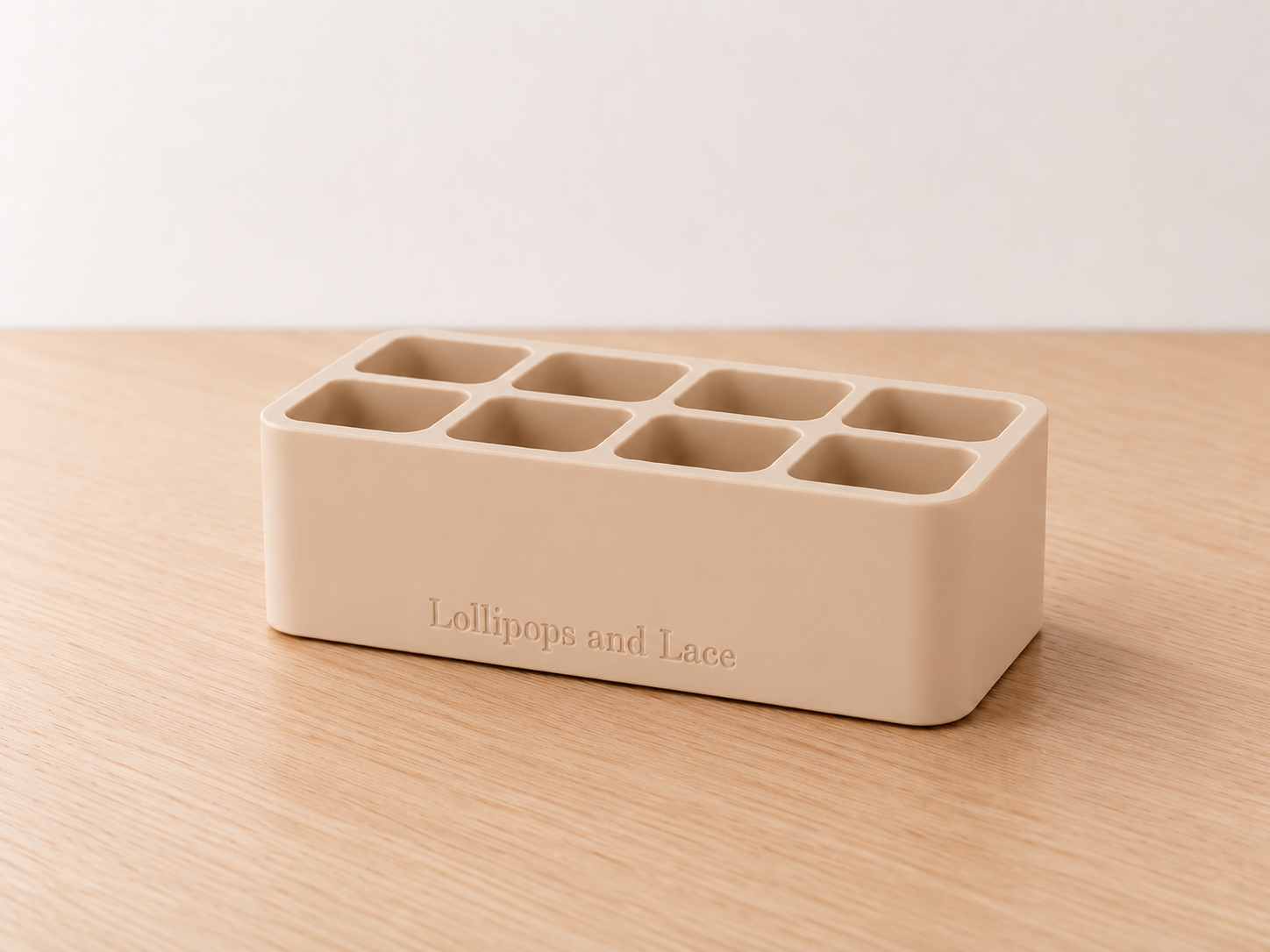 Food Colour Organiser - 8 Slots - Small bottles - Beige