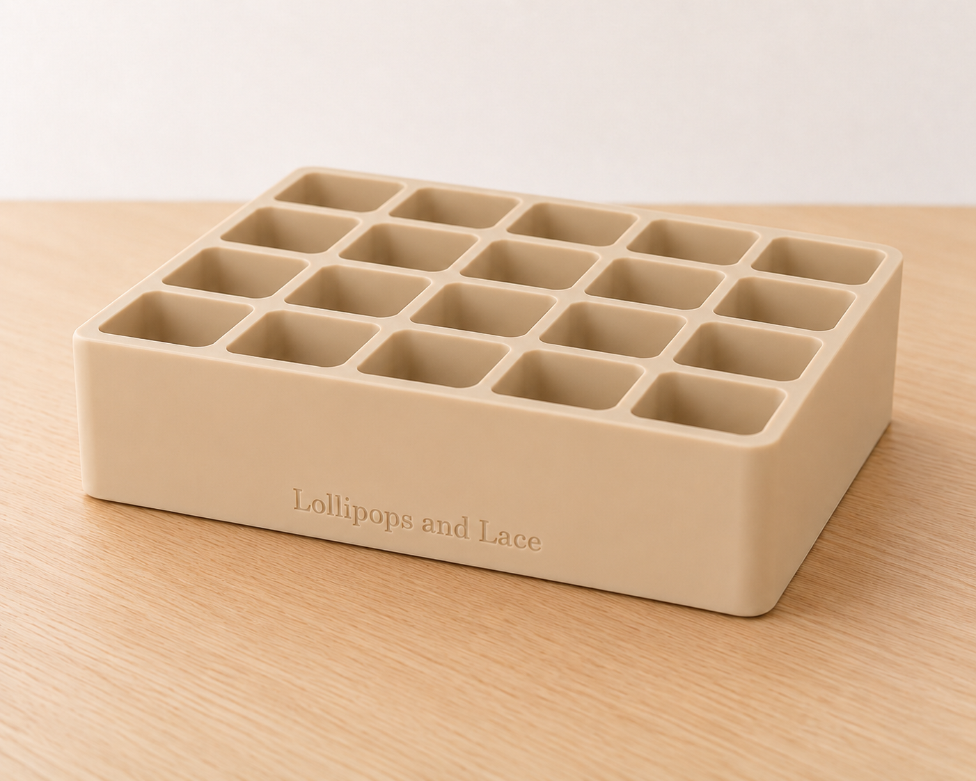 Food Colour Organiser - Large Bottle - 20 Slot - Beige