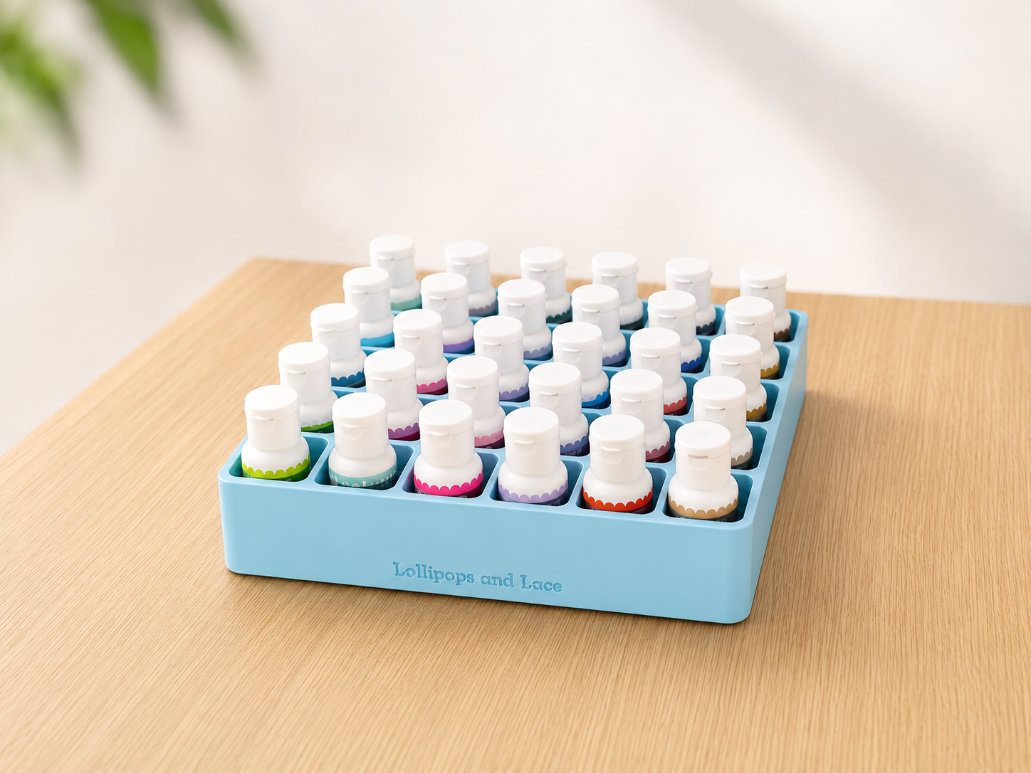 Food Colour Organiser - 36 slot - Small Bottles - Blue