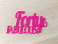 Forty & Fabulous cupcake topper - Packet of 6